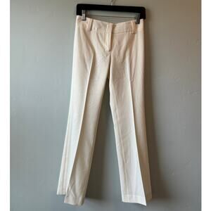 BCBGMAXAZRIA Women's Straight Leg Dress Pants Off White size 0